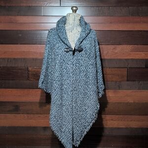 No Brand Tag Women's Gray Knit Sweater Poncho